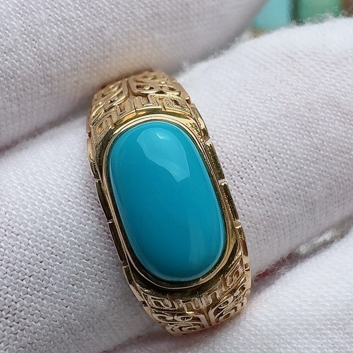 18K金镶嵌绿松石珠宝奇石