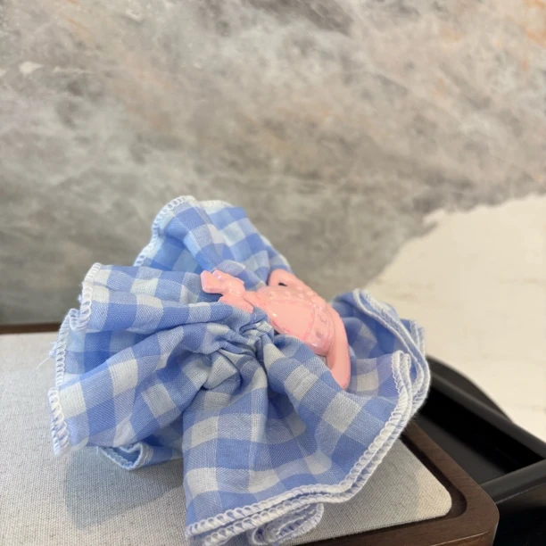 粉星球格子发圈FQ246