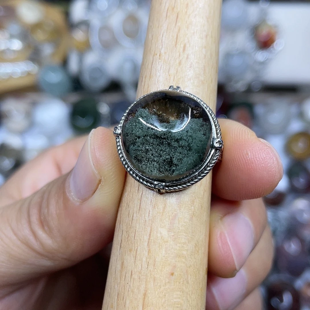 【闪购商品】银S925镶嵌珠宝半成品水晶戒指