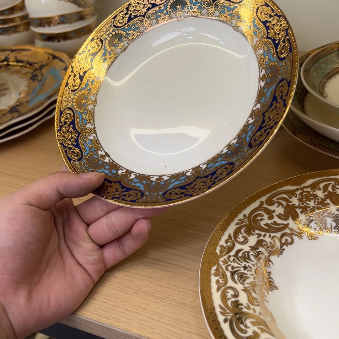 M***意瓷片7.5寸草帽盘两个一单