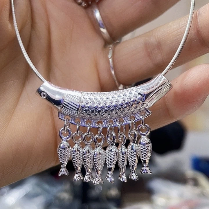 静***静吊坠足银 鱼多多吊坠加鱼线