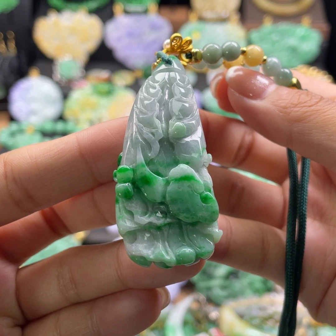 翡翠未镶嵌颈饰代编织