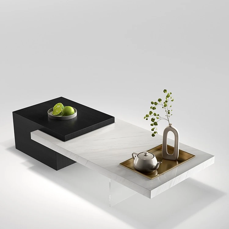 意式可移动榫卯结构可伸缩茶几简约收纳架办公置物架