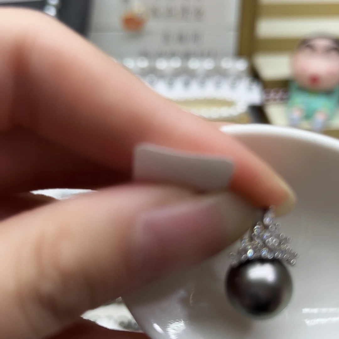 海水珍珠银S925镶嵌颈饰