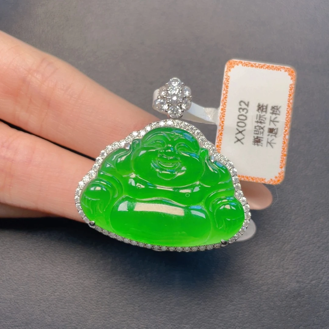 【闪购商品】吊坠(不含链)银S925镶嵌翡翠