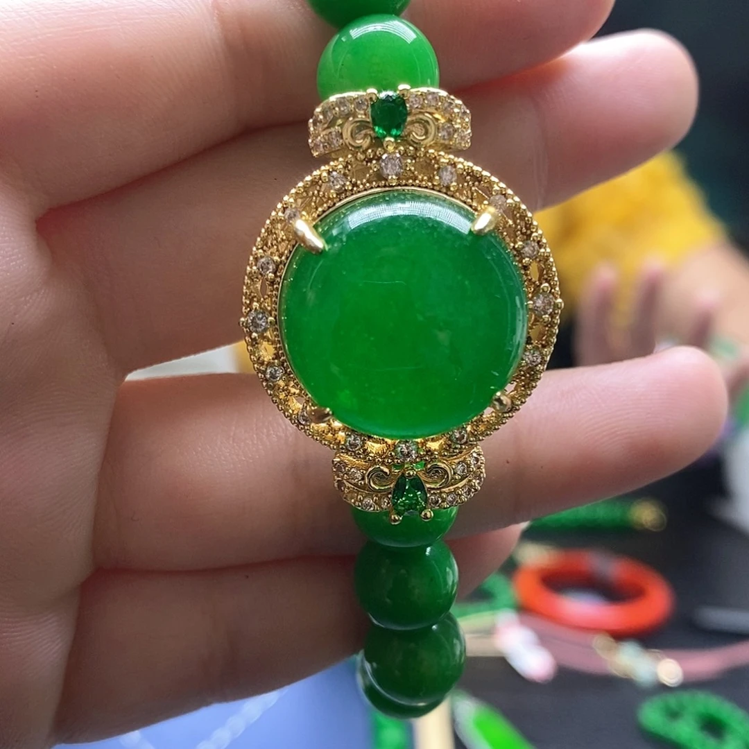 翡翠未镶嵌颈饰珠链