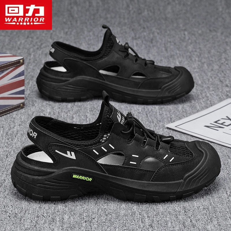 回力男鞋秋季开车两用防滑透气运动鞋男士飞织时尚防臭休闲沙滩鞋