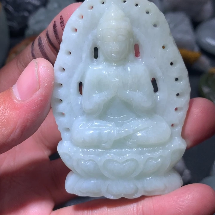 翡翠未镶嵌颈饰保真天然a货翡翠