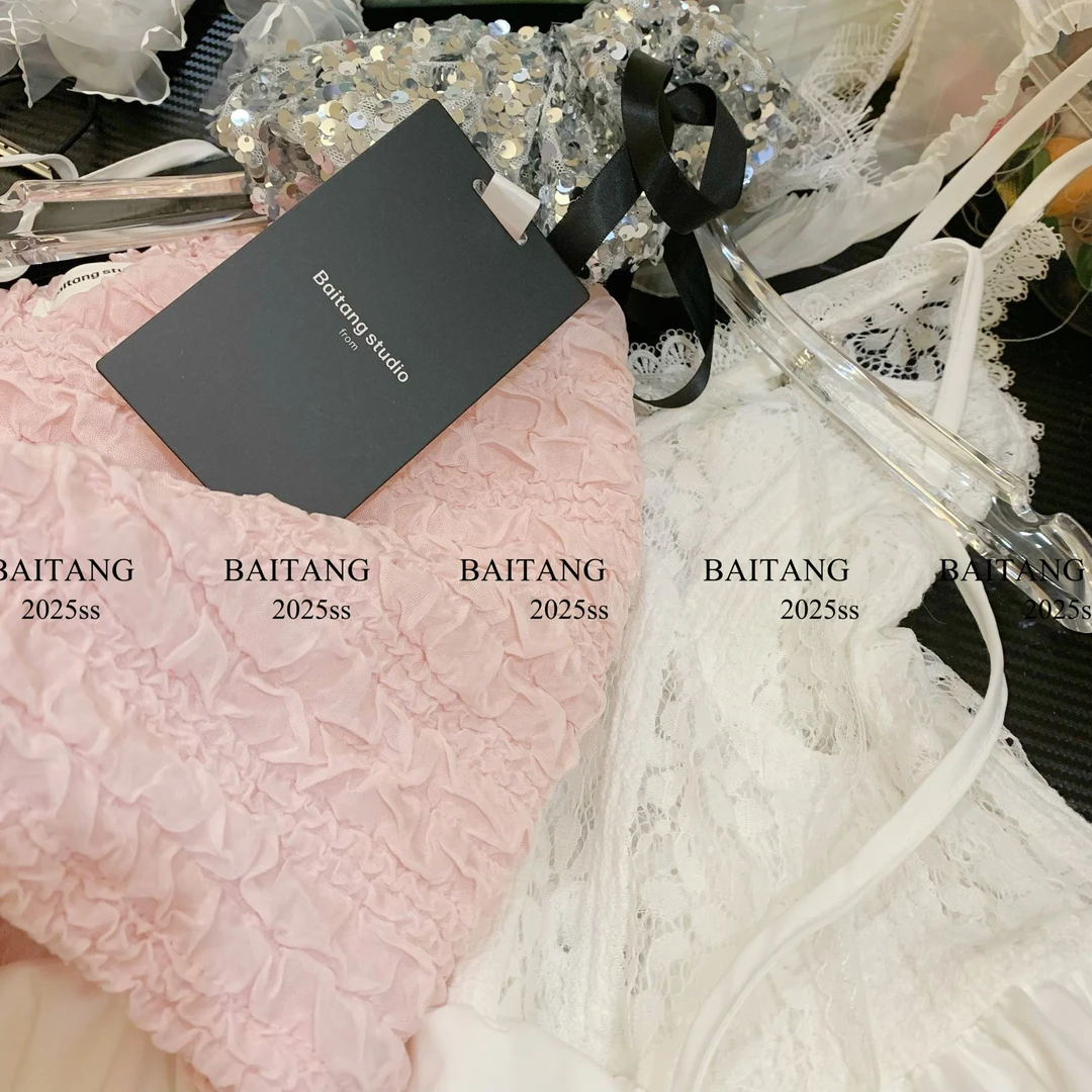 BAITANG【莓果泡泡】泡泡纱短裤少女百搭夏季休闲裤显瘦松紧腰裤子