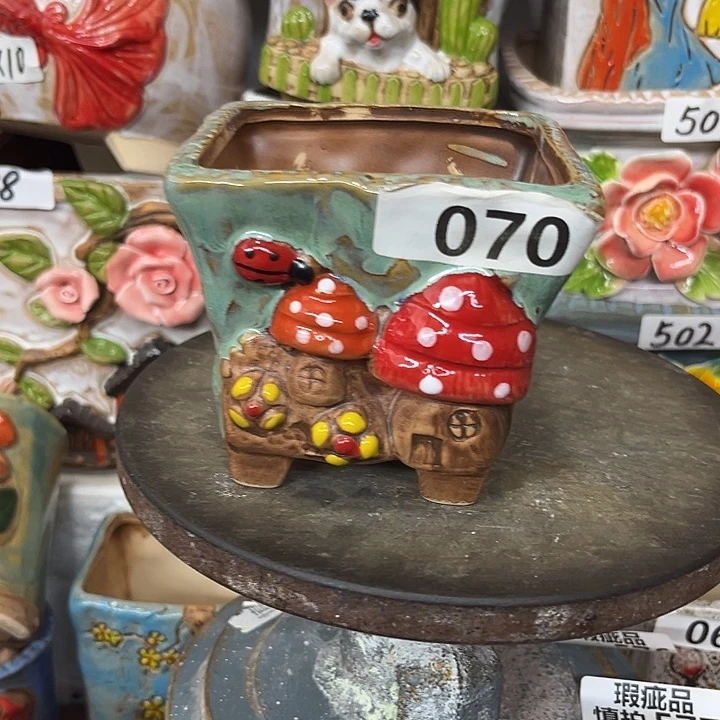 粗陶材质多肉花盆