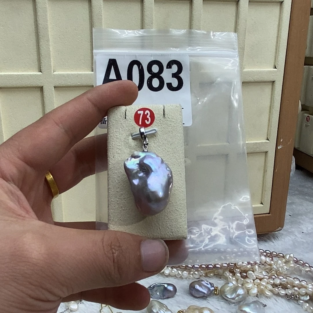 淡水珍珠银S925镶嵌颈饰