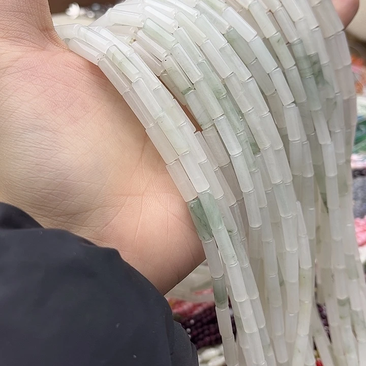 玛瑙/玉髓未镶嵌珠宝半成品一条4/13mm左右天山翠管珠