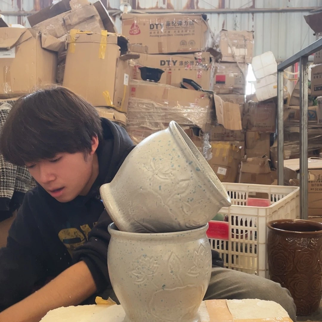 红陶宜兴紫砂粗陶花盆