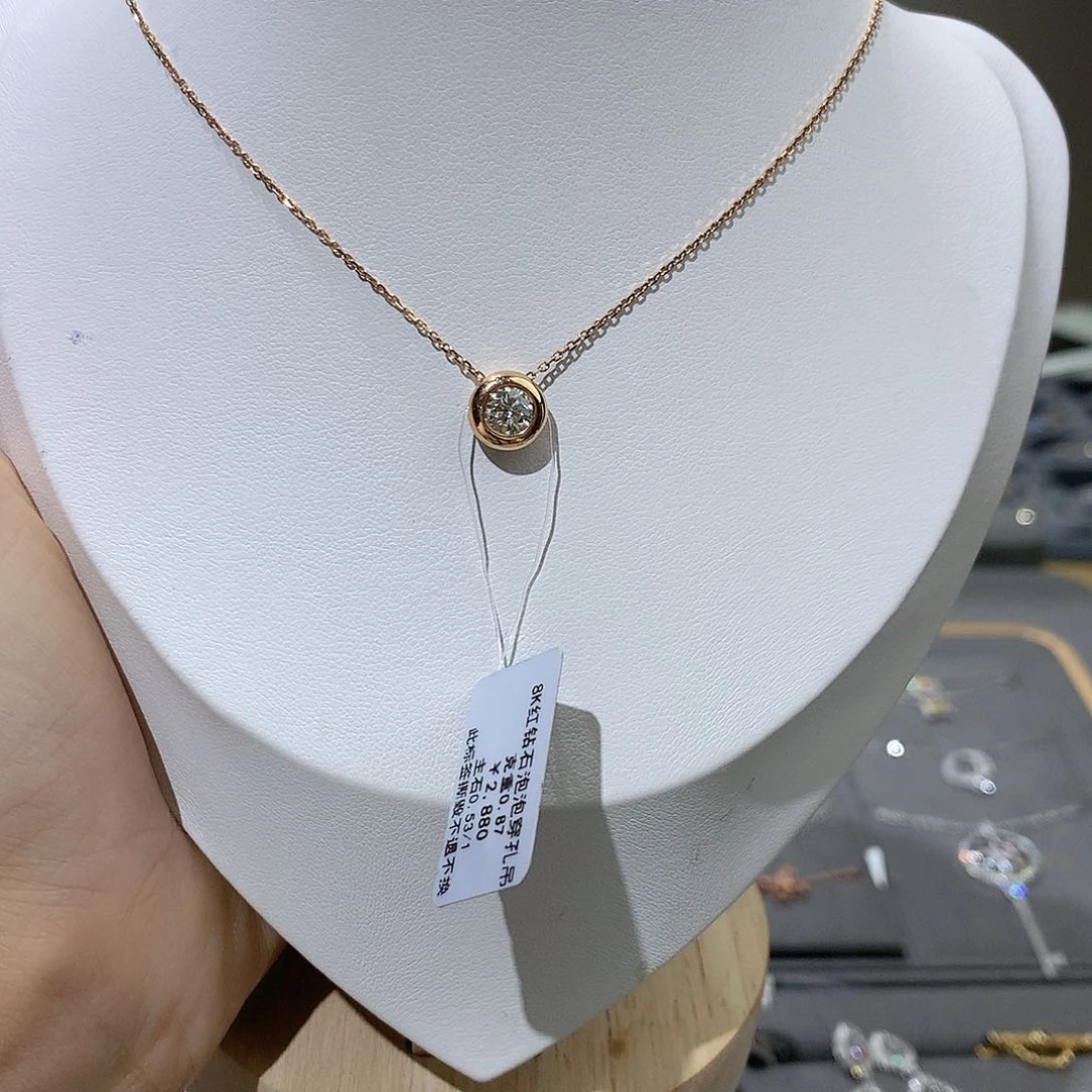 钻石套链18K金镶嵌萍*套链