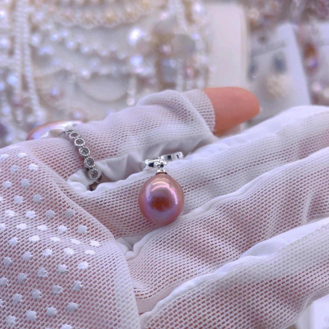 未镶嵌耳饰淡水珍珠吊坠