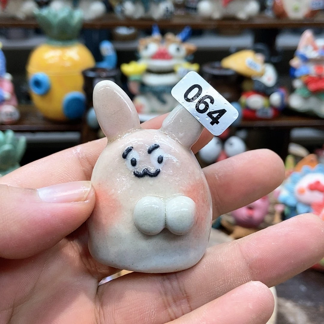 摆件直播间手工抽象陶瓷摆件064