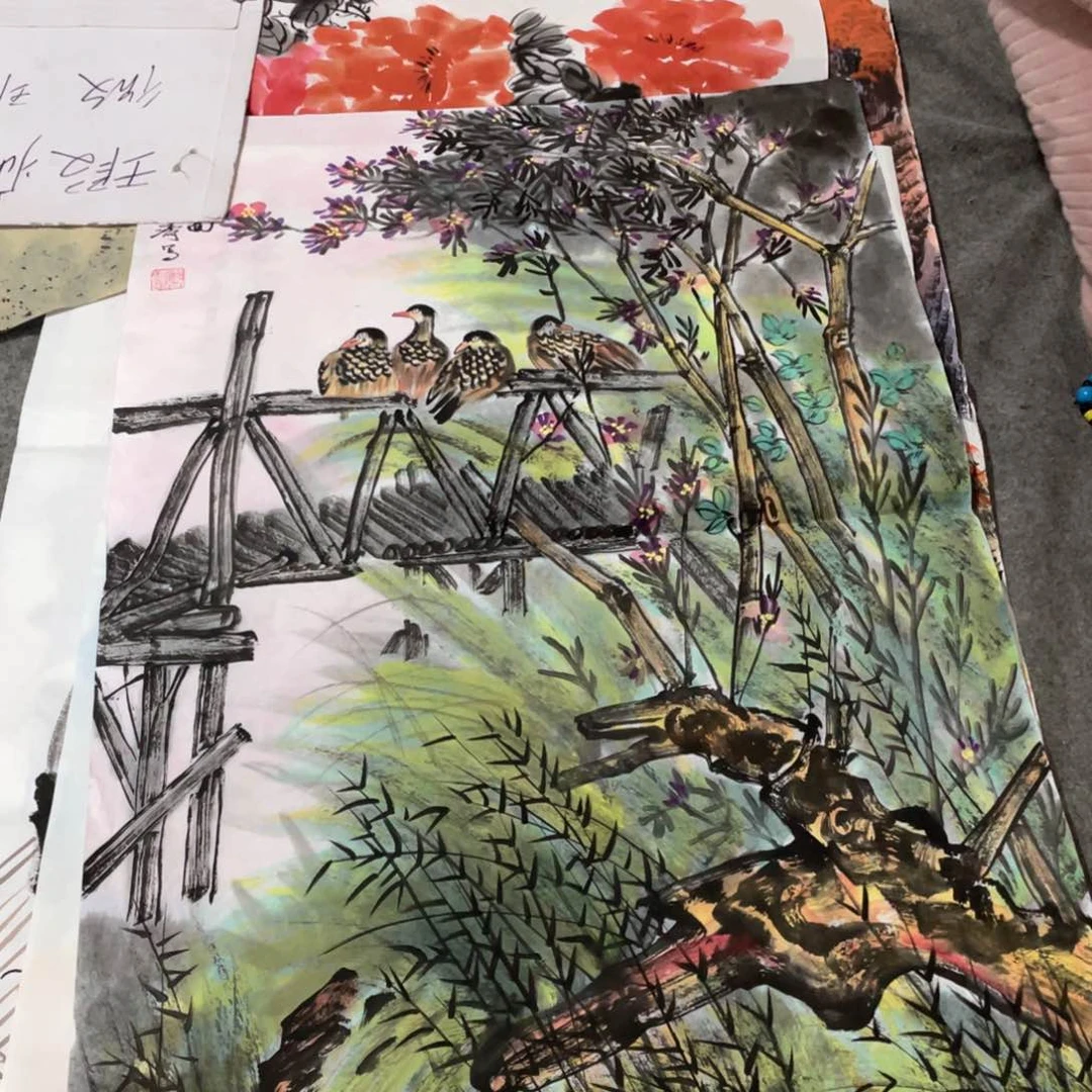 国画国画作者画心一张