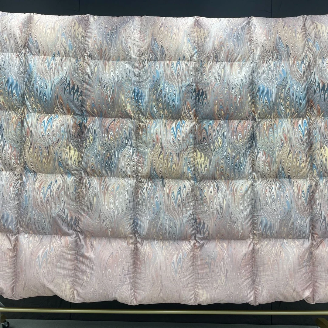 《吉祥凤尾鹅绒被》印花立体超柔冬被加厚羽绒被被子床上用品绿色