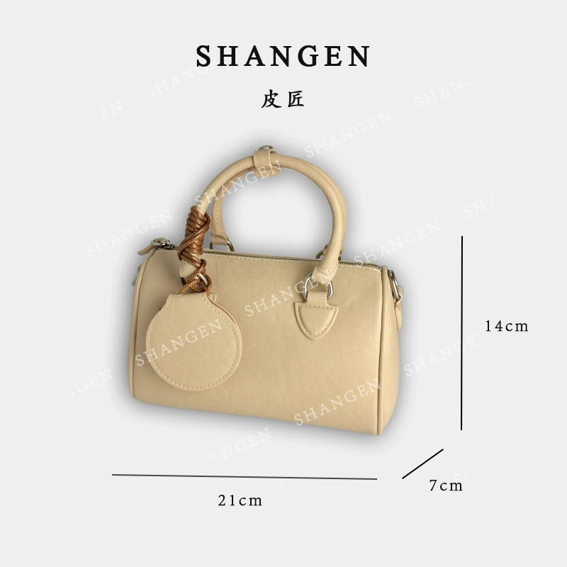 【尚恩CC】QYX-9702-卡其-轻奢时尚女士新款手提单肩斜挎包