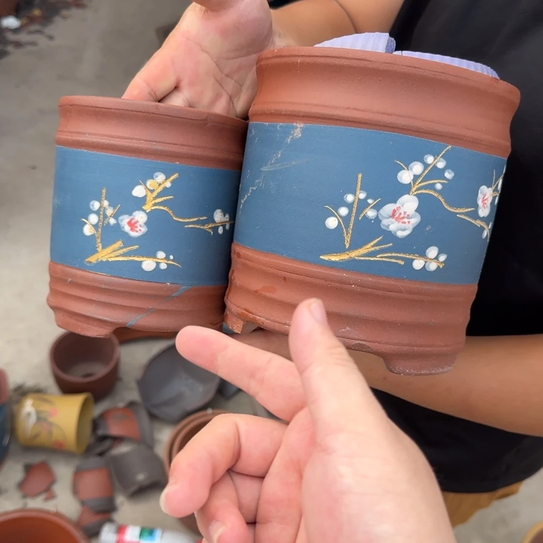 紫砂花盆瑕疵和瑕疵