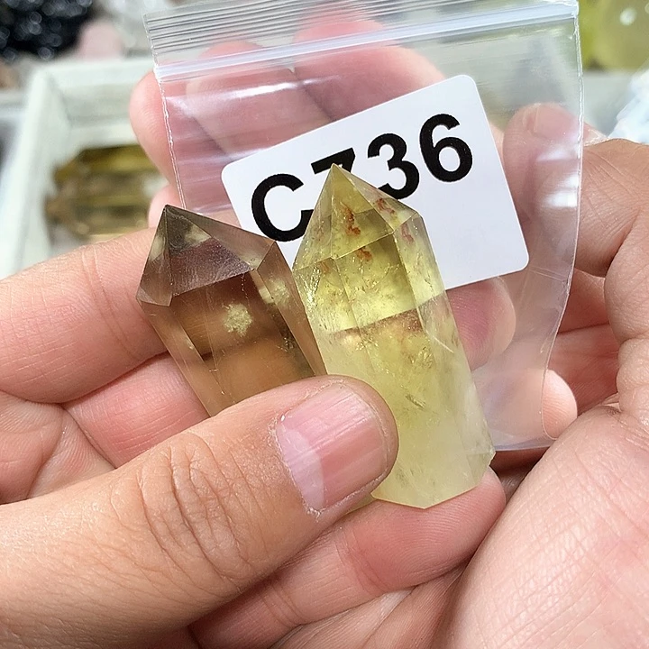 黄晶天然水晶柱子C736未镶嵌喵**呀