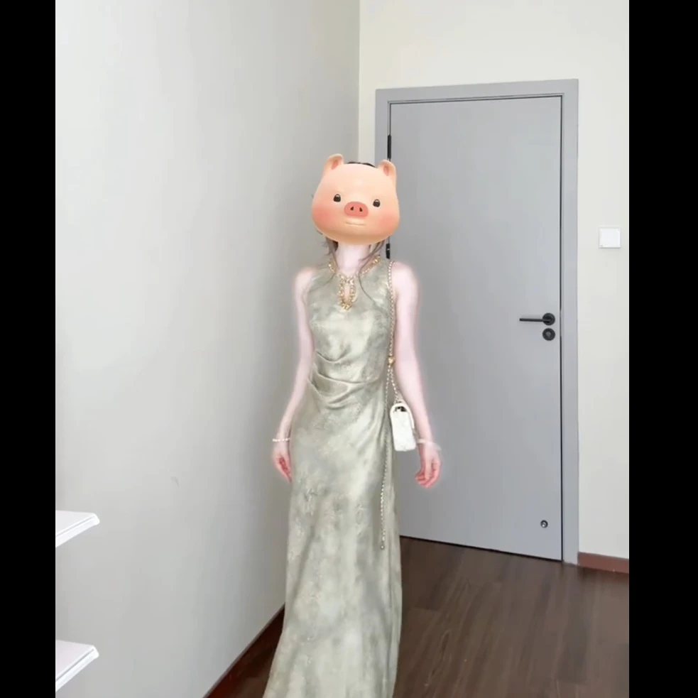 连衣裙女装长裙套装气质国风复古夏季小众轻奢法式显瘦礼服设计师