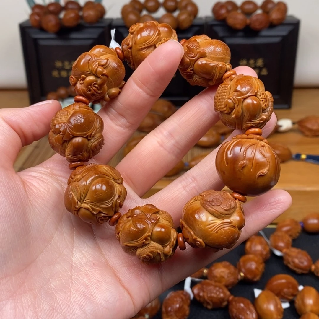 手串橄榄核许忠英老师布袋八宝财神