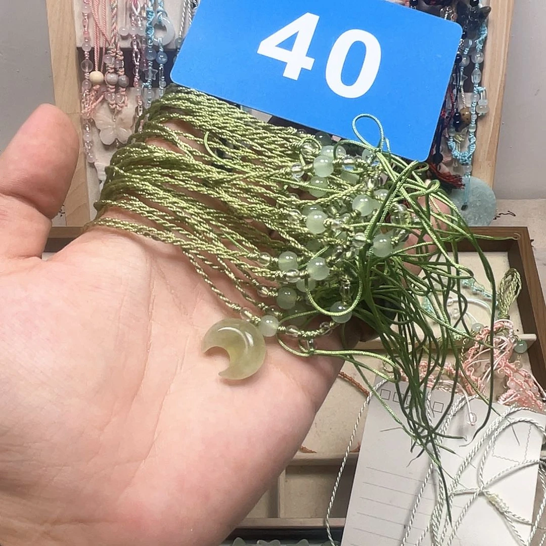 蛇纹石玉合金颈饰