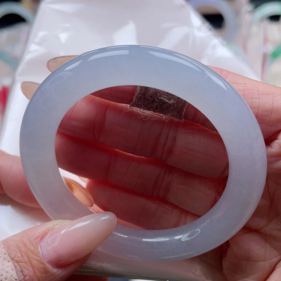 未镶嵌手镯翡翠52.8圈  白月光 纯欲小龙女 22号