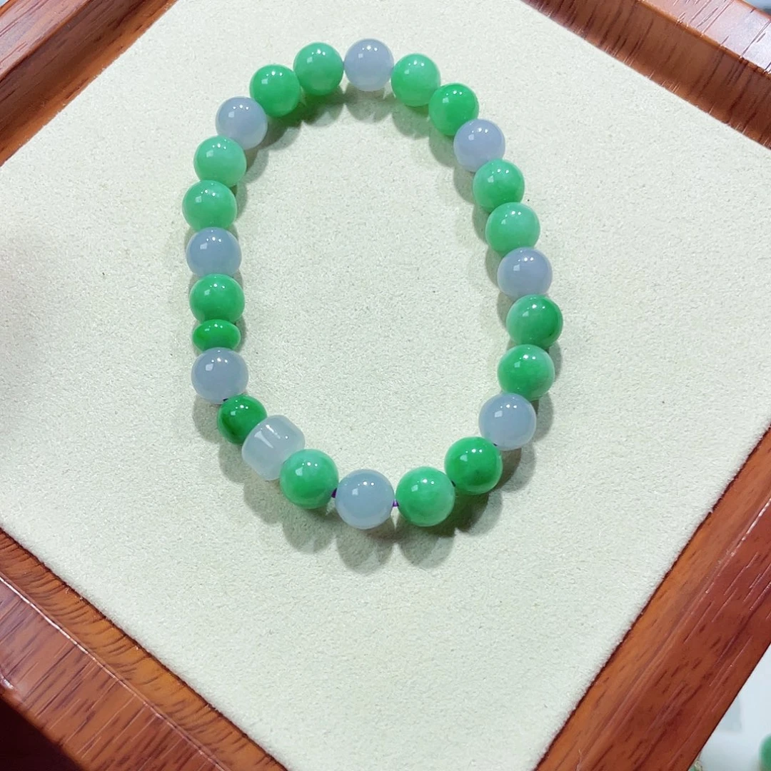 翡翠未镶嵌手链天然缅甸翡翠A货卡7.7