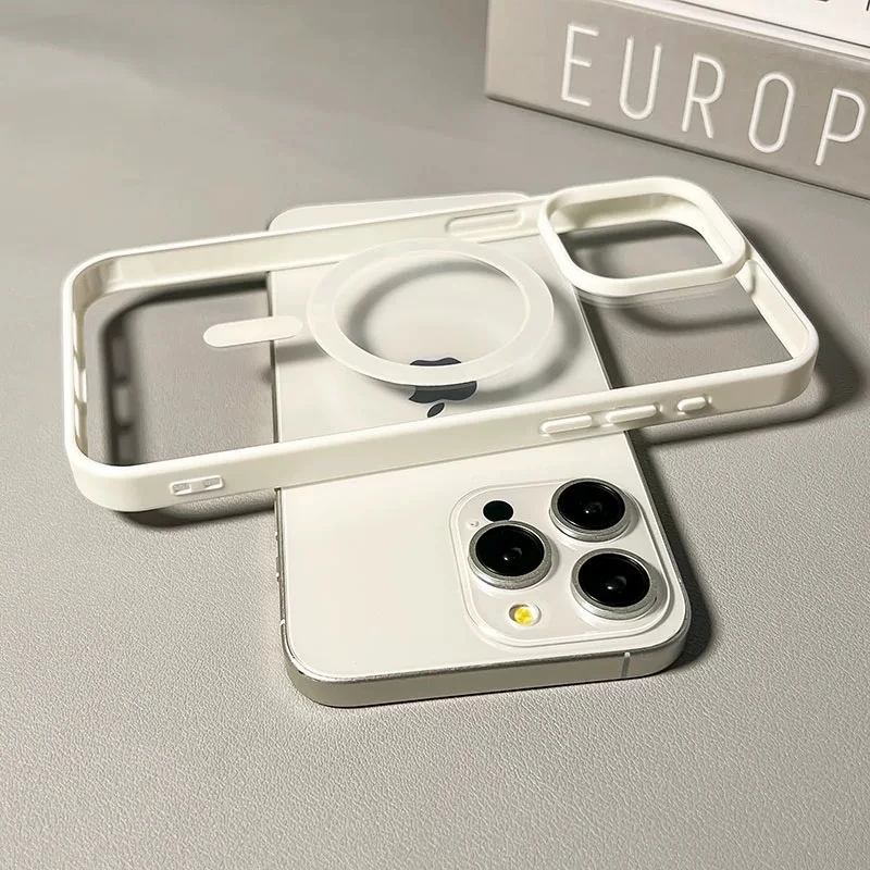 BANCA亚克力无线磁吸适用苹果16/15promax手机壳iPhone14肤感13潮