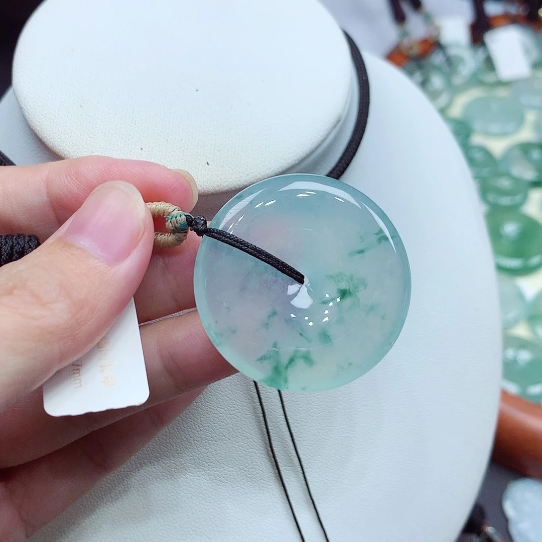 颈饰未镶嵌翡翠编号34，34.5/5.7