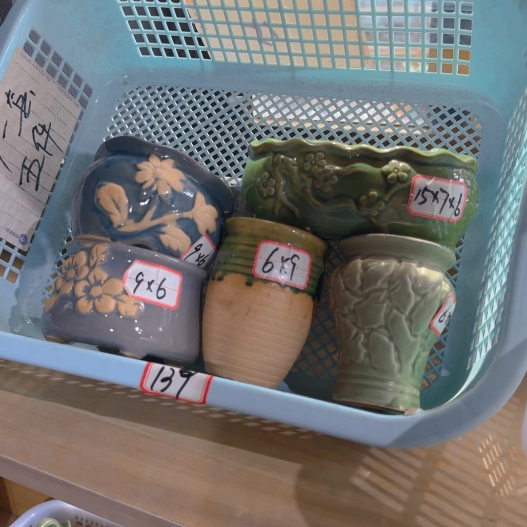 紫砂花盆粗陶精雕