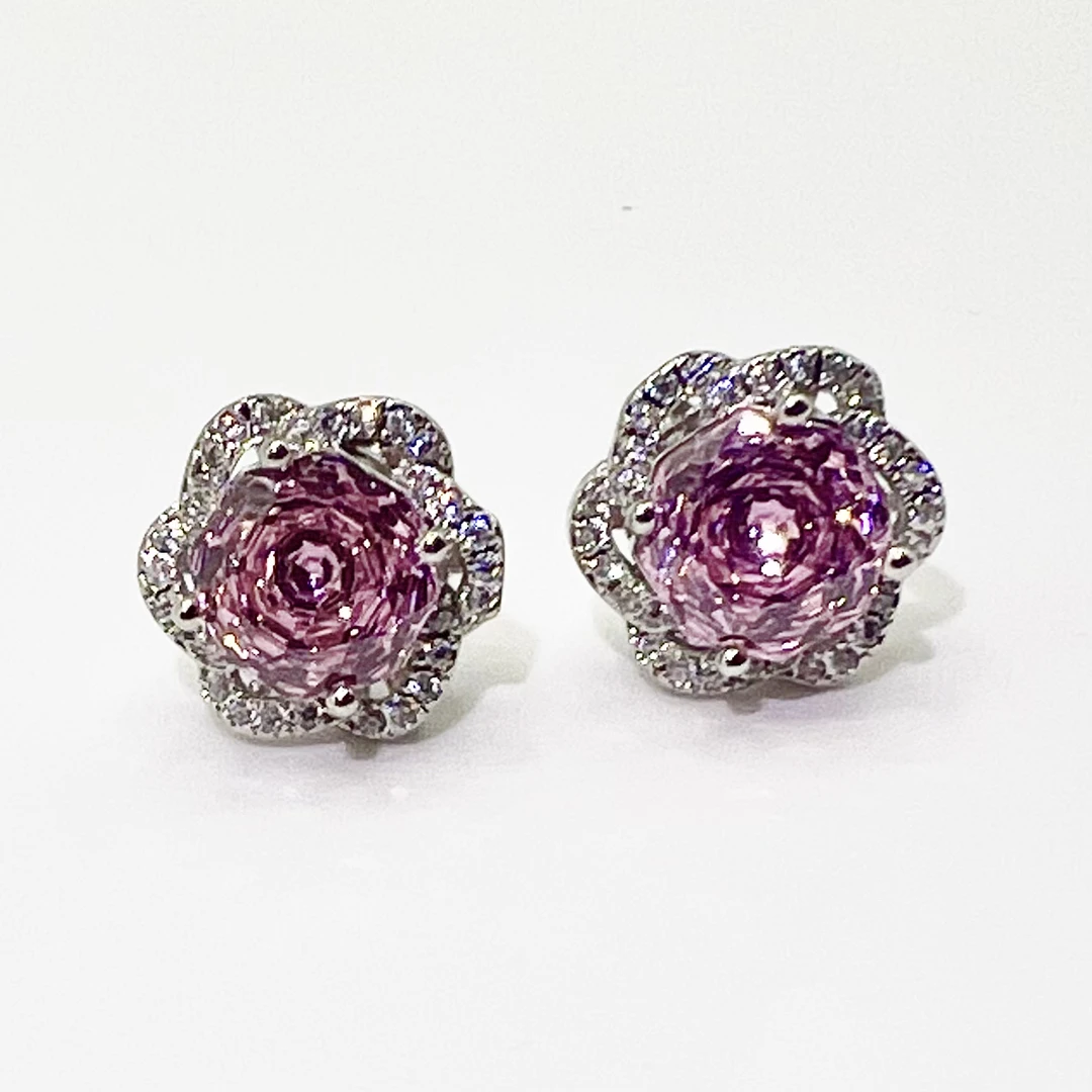 耳钉【粉色】精美百搭吊坠DX-0539