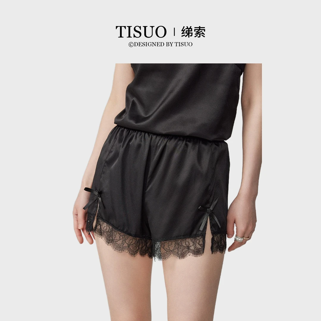 TISUO/绨索蕾丝舒适桑蚕丝防走光安全裤TS557811