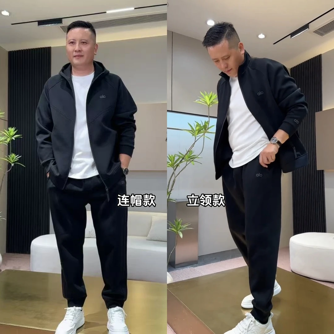 品至家秋季新款时尚连帽运动休闲套装男户外百搭减龄显瘦宽松套装