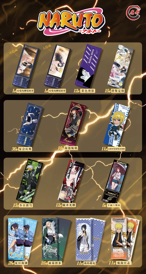 [火影忍者] 魔都文创 二创动漫周边 镭射票盲盒 爽吃版（主播代拆）