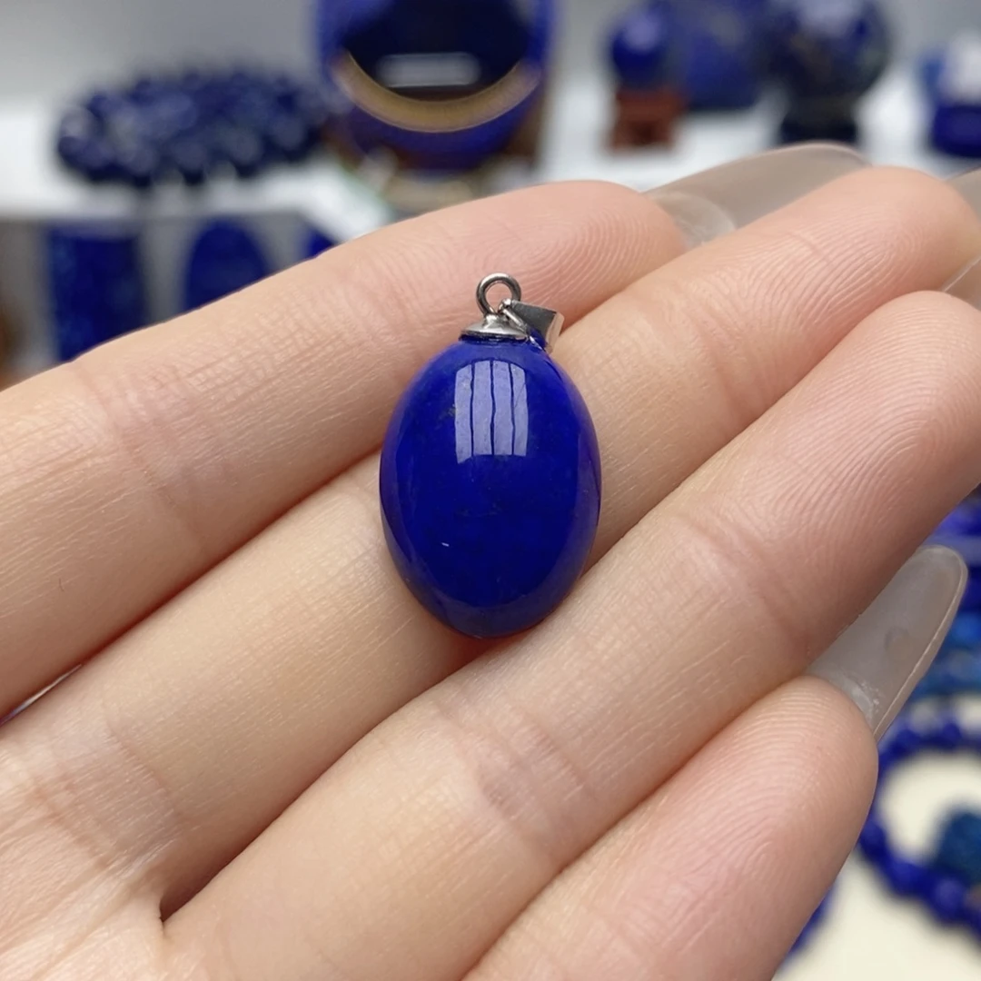 青金石银S925镶嵌颈饰