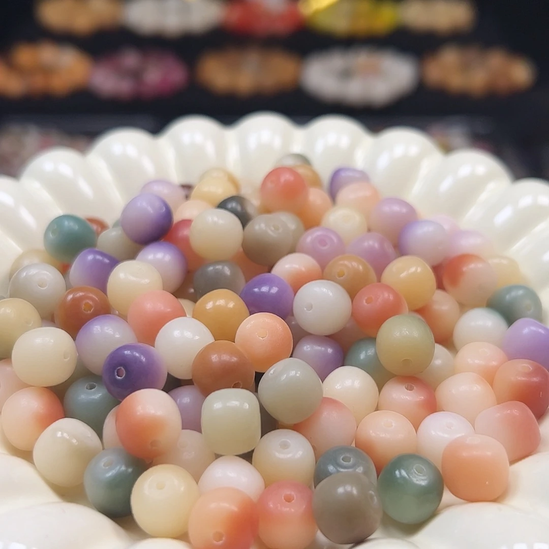 菩提根/象牙果手串卡10马卡龙桶110颗