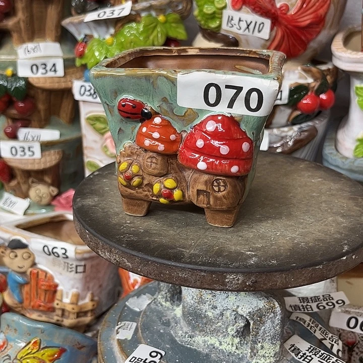 粗陶材质多肉花盆