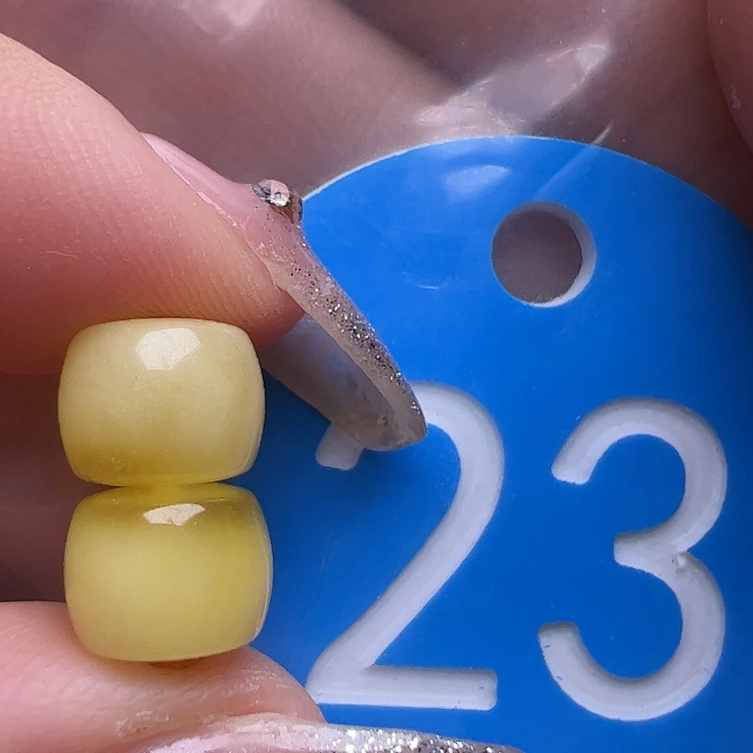 未镶嵌蜜蜡裸石8mm直切