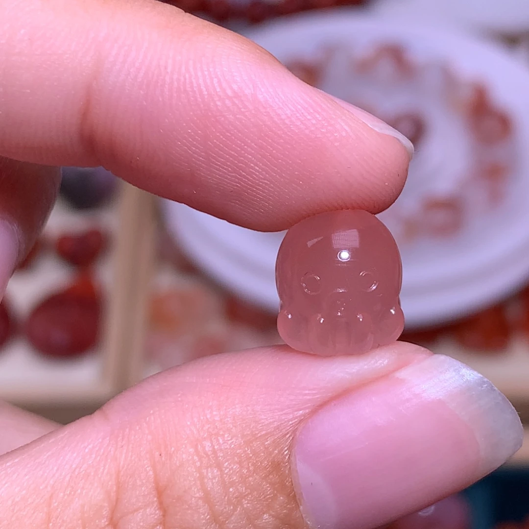 南红玛瑙未镶嵌珠宝半成品章鱼