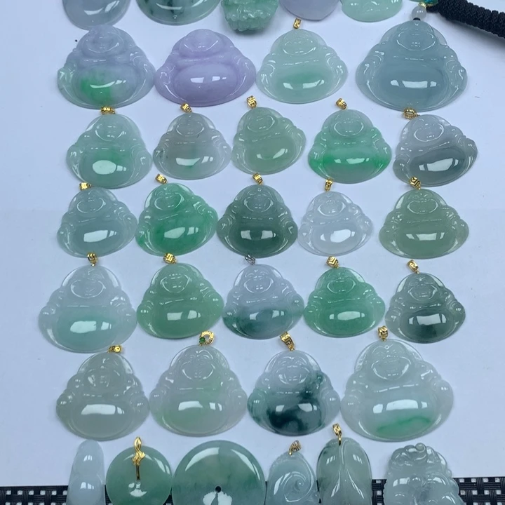 翡翠未镶嵌颈饰天然