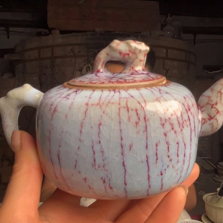 牛家钧窑牛自恒老师钧瓷壶