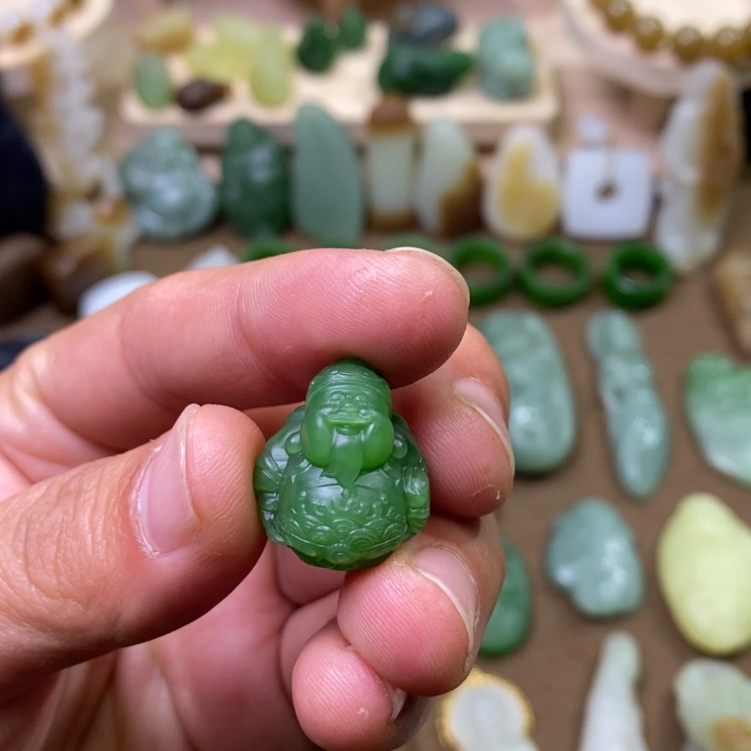 和田玉（碧玉）未镶嵌吊坠(不含链)