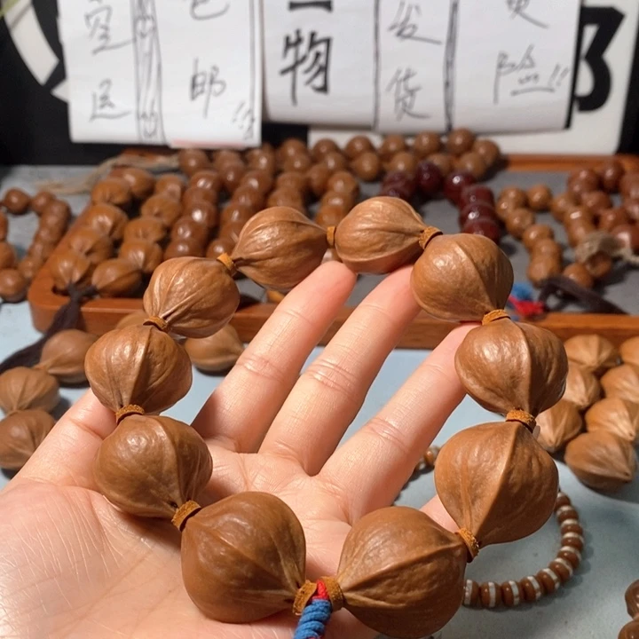 手串橄榄核0362精品4花老树王蒜头铁核9+1颗