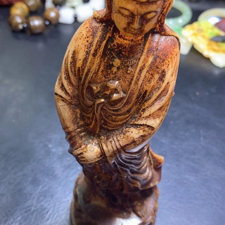白玉菩提吊坠摆件