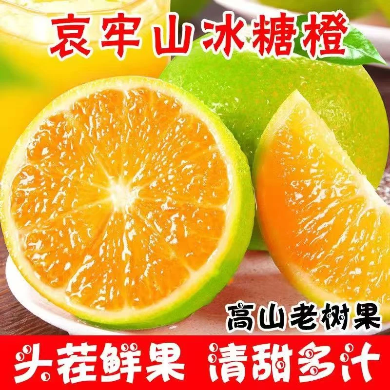 【拍3斤送2斤】云南哀牢山青皮冰糖橙酸甜多汁维c丰富L