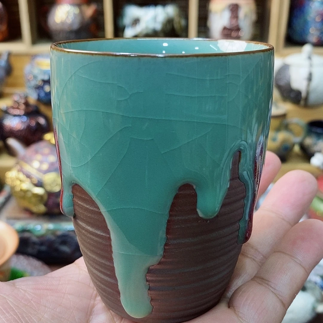 粗陶柴烧志野茶器