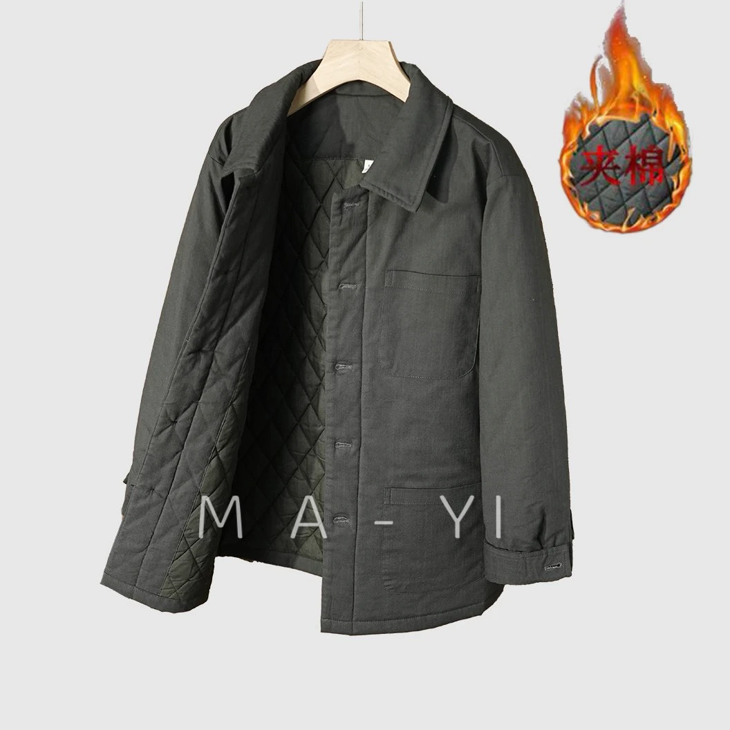 中式复古棉麻唐风棉服冬季加厚加棉保暖大码宽松夹克休闲国风外套